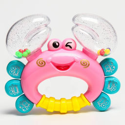 Погремушка Крабик, цвет МИКС, Крошка Я, 12 см  фото 3