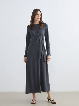 Bisiklet Yaka Ba?lamal? Elbise