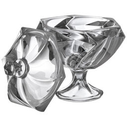 БЛЮДО С КРЫШКОЙ НА НОЖКЕ BOHEMA GREY ДИАМЕТР=17 СМ ВЫСОТА=21,5 СМ - Lefard фото 3