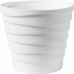 Цена за 2 шт. Кашпо для цветов пластиковое 0,9л d-13,2см "Бархан" Белый