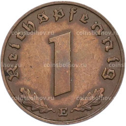 Монета 1 рейхспфенниг 1938 года E Германия