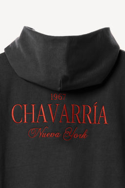 SUDADERA RELAXED FIT CAPUCHA WILLY CHAVARRIA X ZARA / Negro  фото 3