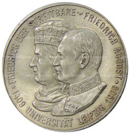2 марки 1909 года Германия (Саксония)  500 лет Лейпцигскому университету