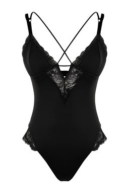 TRENDYOLMILLA Siyah Micro Dantelli Biye Detayl? Ip Ask?l? Orme Body THMAW25BD00004  фото 7