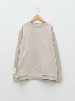 Bisiklet Yaka Basic Uzun Kollu Erkek ?ocuk Sweatshirt