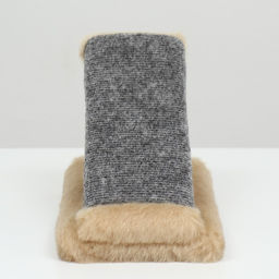 Когтеточка Горка мини-версия, 29 х 14 х 14 см, ковролин, светло-коричневая - Пижон фото 2