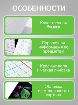 Цена за 15 шт. Тетрадь предметная, 36 листов в клетку, Calligrata «Пиксели. Физика»