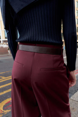 DARTED TROUSERS WITH BELT