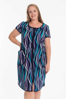 Халат М31968сб синий/бирюза Халат М31968сб синий/бирюза