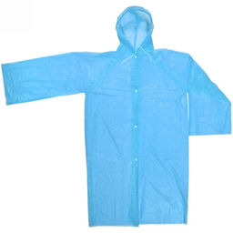 Цена за 3 шт. Дождевик-плащ "Сезон" с капюшоном и завязками, на кнопках 30 Мкрн 110*65см голубой ДоброСад