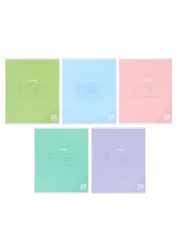 Компл тетр из 10шт 24л кл КПК "Пастель", обл мел карт, блок №2, 5 видов 10991557