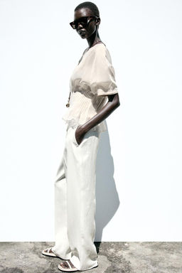 KNIT TOP WITH ORGANZA - Zara фото 2