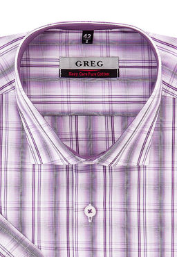 Сорочка мужская короткий рукав GREG 775/101/455/Z/1