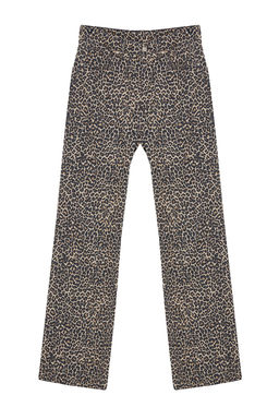 Cok Renkli Leopar Bask?l? Kahverengi Yuksek Bel Wide Leg Jeans TWOSS24JE00286 - Trendyolmilla фото 6