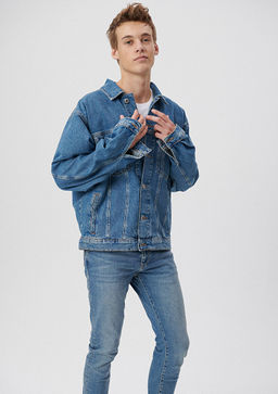 Ryan 90lar Indigo Mavisi Jean Ceket