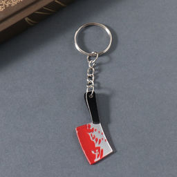 Цена за 2 шт. Брелок для ключей на кольце «Окровавленный тесак», акрил, зеркальный, 4.6×1.6×0.4 см