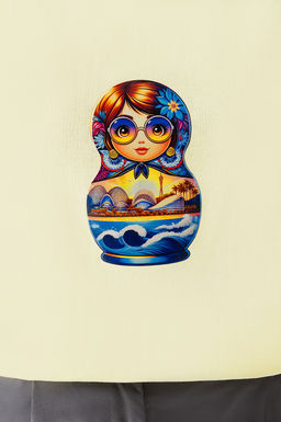 Арт. 3-1157 Футболка женская 44-50 (4 шт) Цвет:бежевый - Калинка фото 7