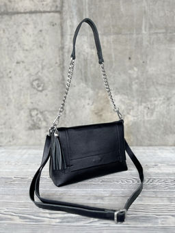 Женская кожаная сумка через плечо 8722-9 Блек
