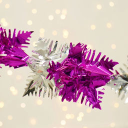 Цена за 3 шт. Растяжка «Снежинка» d=18 см 1.5 м, микс