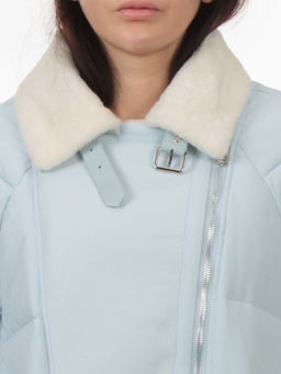 S24-163 BLUE Куртка демисезонная женская (100 гр. холлофайбер) - Fashion фото 4