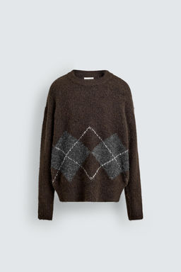 DIAMOND JACQUARD SWEATER - Zara фото 7