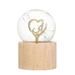 Фигурка светящаяся RISALUX Сердце, LED-ночник, 3?AG10, шар-8 см, 6.5?6.5?11.5 см