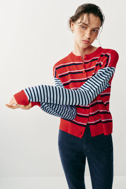 CHAQUETA PUNTO RAYAS / Multicolor - Zara фото 2