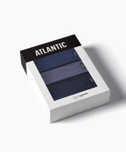 ATLANTIC 3MP-202 Трусы классика Small Print - набор 3 шт. кобальт + деним + темно-голубой фото 7