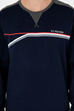 Мужской темно-синий пижамный комплект - U.s. polo assn фото 5