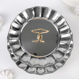 Этажерка - фруктовница, 2 яруса, d=18/22 см, нержавеющая сталь, серебристая - Simaland фото 3