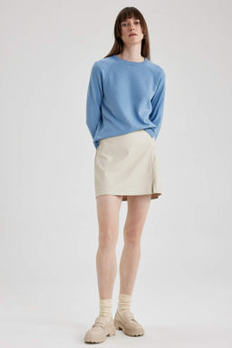 Свитер обычного кроя с круглым вырезом - Defacto фото 3