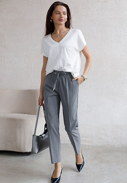 VILATTE / Футболка из фактурного полотна из 100% хлопка фото 7