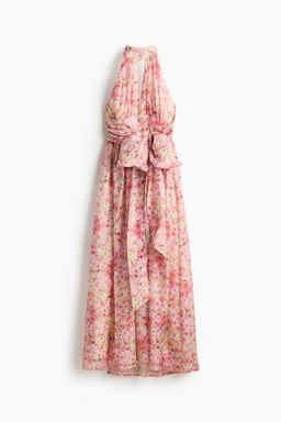 Vestido halter con lazada