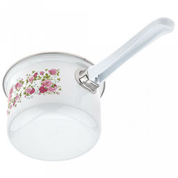 Китайская роза Ковш эмалированная 1,5л, форма цилиндрическая, металлическая крышка (Россия) - Домашняя мода фото 5