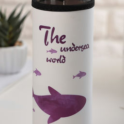 Бутылка для воды Кит, 500 мл, h=23.5 см, с ручкой, в чехле, стекло, рисунок МИКС - Simaland фото 3