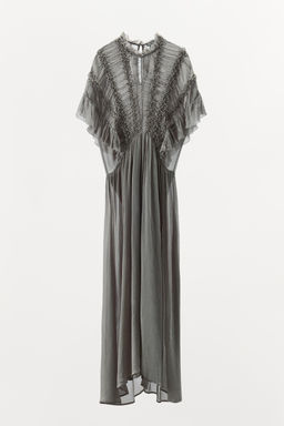 JEWEL KNOT TEXTURED DRESS