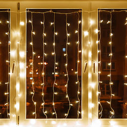 Электрогирлянда светодиодная 3 м, 96 ламп, синий