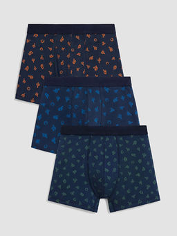 Regular Fit Pamuklu Erkek Boxer 3l?