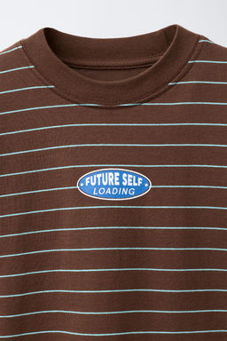 STRIPED PRINT T-SHIRT - Zara фото 3