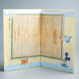 Свидетельство о рождении Микки малыш, Микки Маус, размер файла 14,2 x 20,5 см Disney (новый формат свидетельства)  фото 3