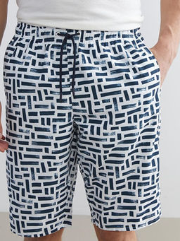 Diz Alt? Boy Desenli Erkek Deniz ?ortu