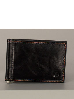 LACCOMA зажим для денег V168-R25A-черный натуральная кожа