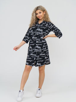 433 Халат "Буквы на черном"