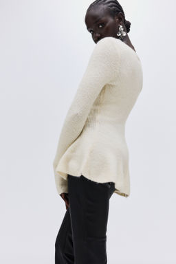 Jersey en punto de canal? con peplum - H&m фото 7