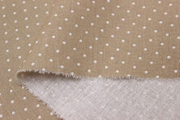 Бязь Очень мелкий горох на песочном, ш.1.5м, хлопок-100%, 142гр/м.кв - Купава фото 3