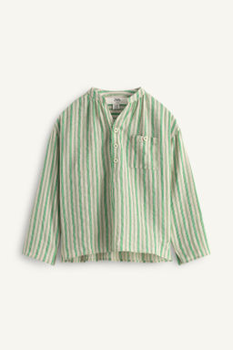 CAMISA RAYAS BOLSILLO LIMITED EDITION / Raya verde - Zara фото 6