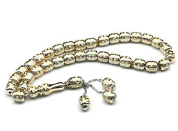 Четки бочонок 11*12мм цв.белый, 33 бусины, 41см