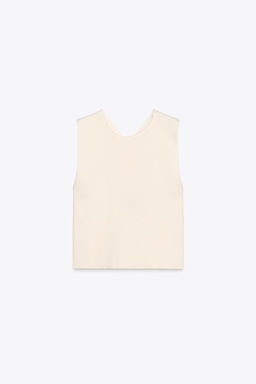 KNIT CUT-OUT BACK TOP - Zara фото 5