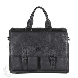 Портфель мужской кожаный 0067Z black Zinimsk