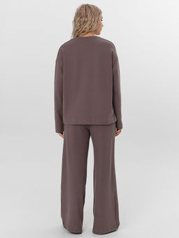 Комплект женский коричневый: джемпер и брюки - Mark formelle фото 2